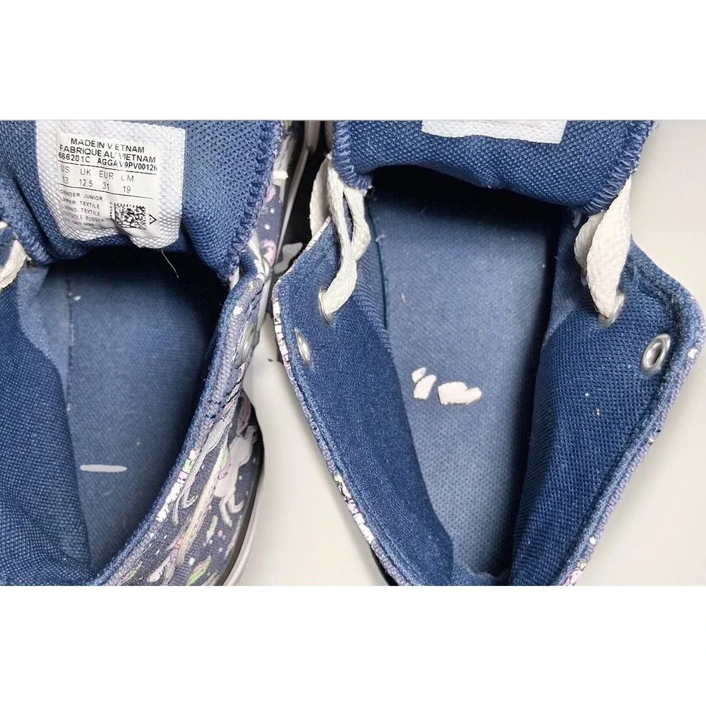 Converse Chuck Taylor All Star Junior 13 Navy Unicorn Print High Top